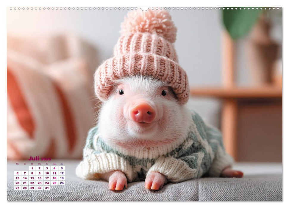 Vom Glück, ein Schweinchen zu sein (CALVENDO Premium Wandkalender 2026)