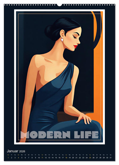 Art-Déco Vintage-Poster (CALVENDO Premium Wandkalender 2026)