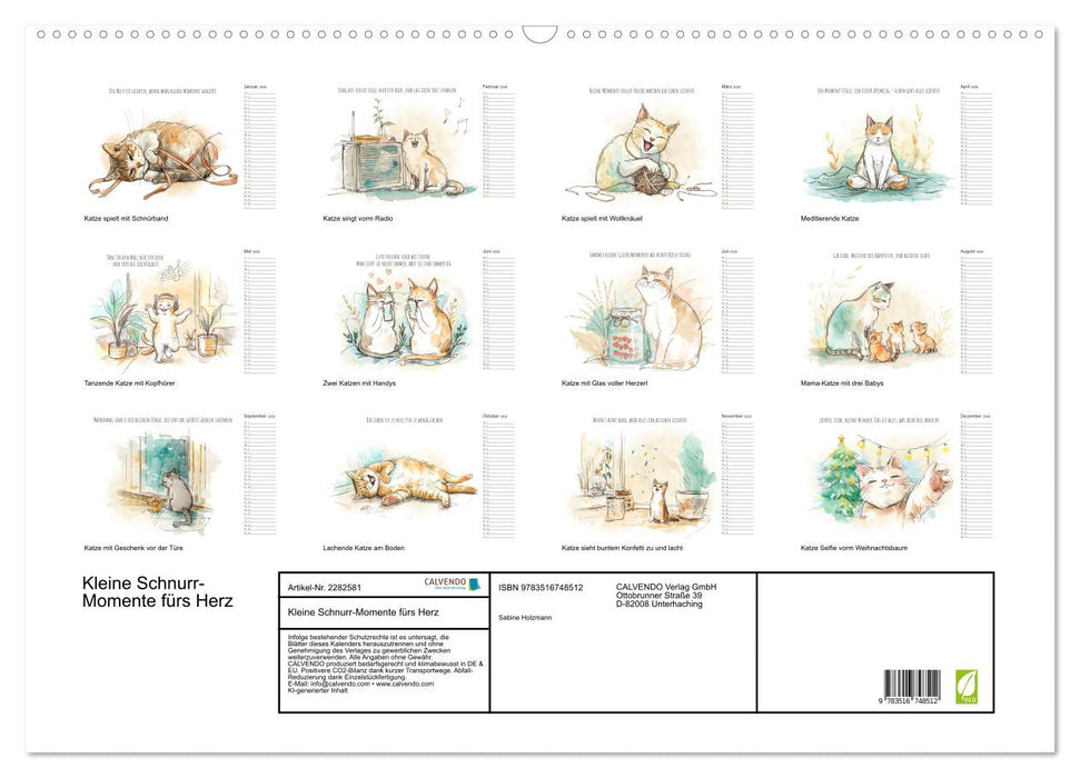Kleine Schnurr-Momente fürs Herz (CALVENDO Wandkalender 2026)