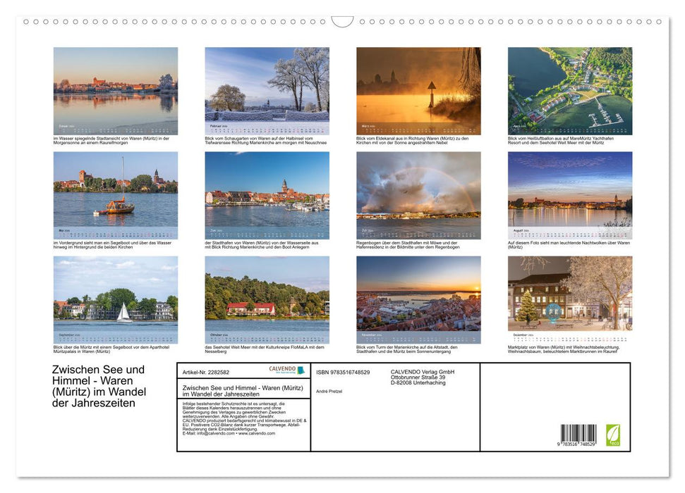 Zwischen See und Himmel - Waren (Müritz) im Wandel der Jahreszeiten (CALVENDO Wandkalender 2026)