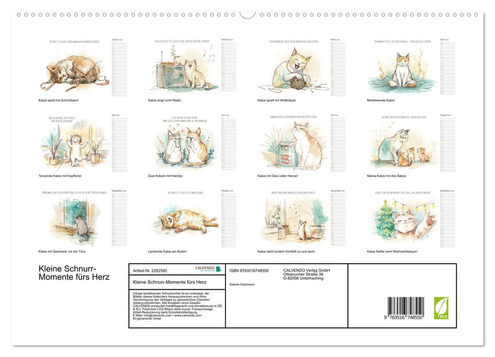 Kleine Schnurr-Momente fürs Herz (CALVENDO Premium Wandkalender 2026)