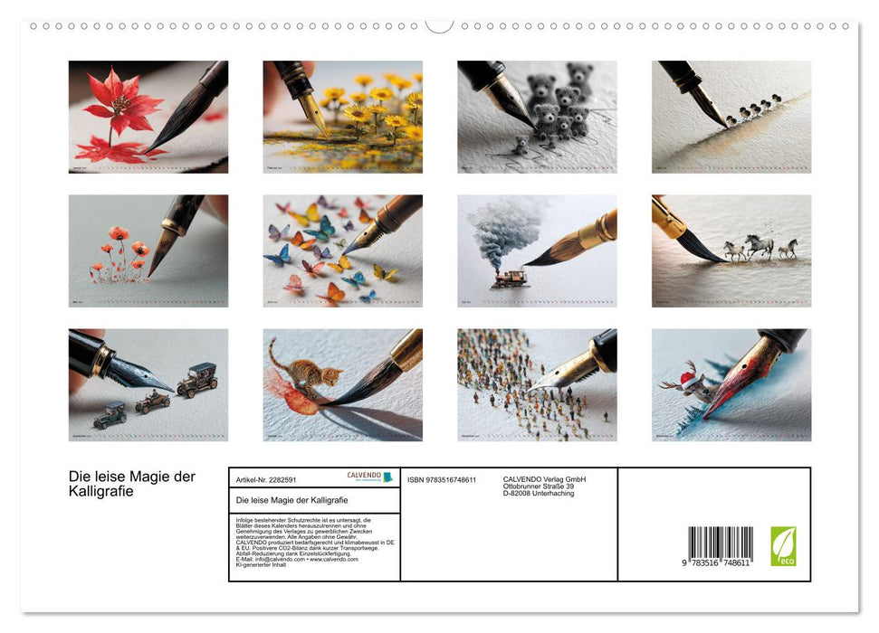 Die leise Magie der Kalligrafie (CALVENDO Premium Wandkalender 2026)
