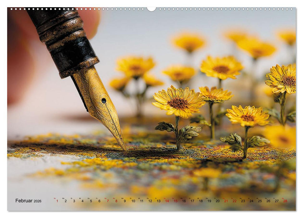 Die leise Magie der Kalligrafie (CALVENDO Premium Wandkalender 2026)