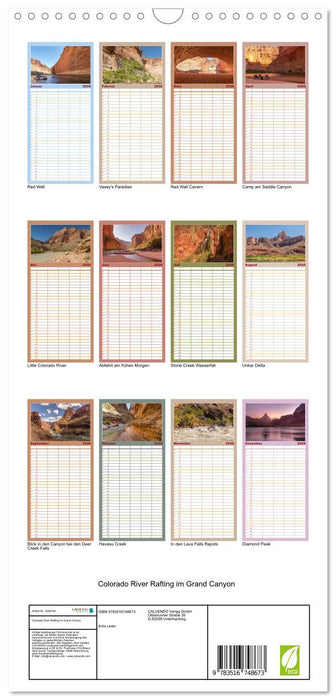 Colorado River Rafting im Grand Canyon (CALVENDO Familienplaner 2026)