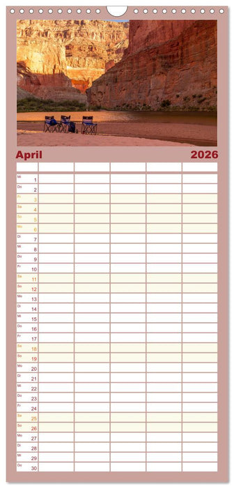 Colorado River Rafting im Grand Canyon (CALVENDO Familienplaner 2026)