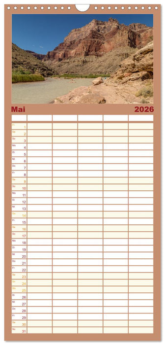 Colorado River Rafting im Grand Canyon (CALVENDO Familienplaner 2026)