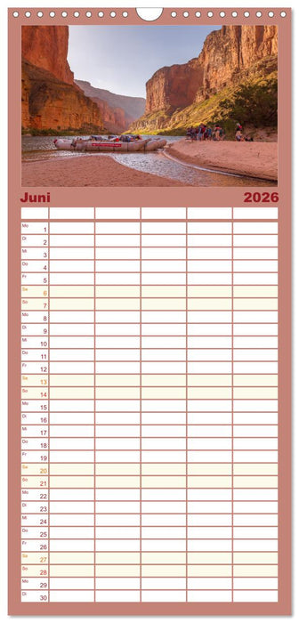 Colorado River Rafting im Grand Canyon (CALVENDO Familienplaner 2026)