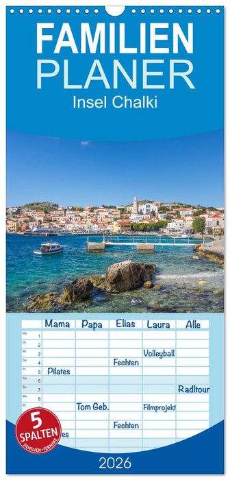 Insel Chalki (CALVENDO Familienplaner 2026)
