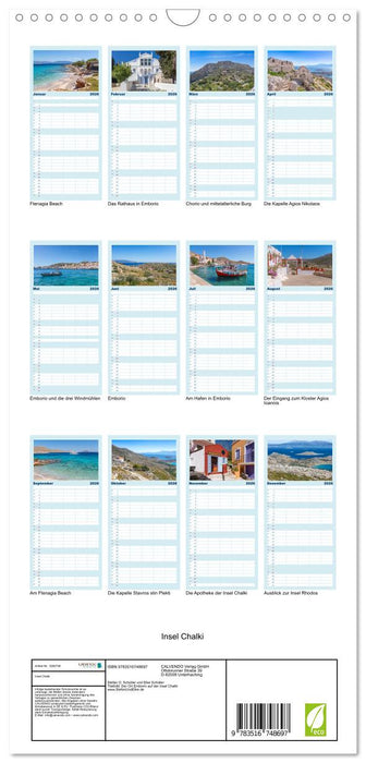 Insel Chalki (CALVENDO Familienplaner 2026)