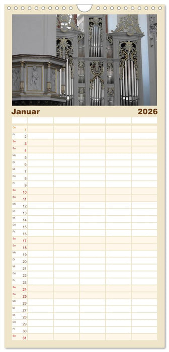 Fantastische Welt der Orgeln (CALVENDO Familienplaner 2026)