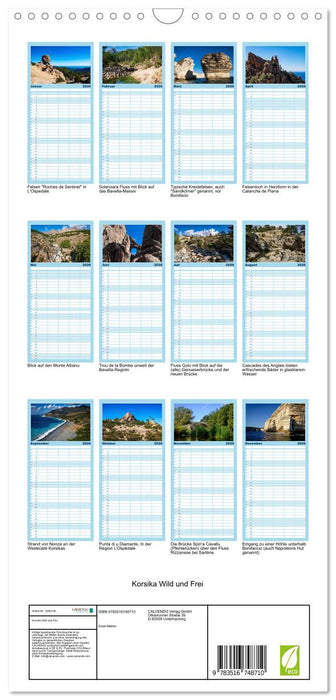 Korsika Wild und Frei (CALVENDO Familienplaner 2026)