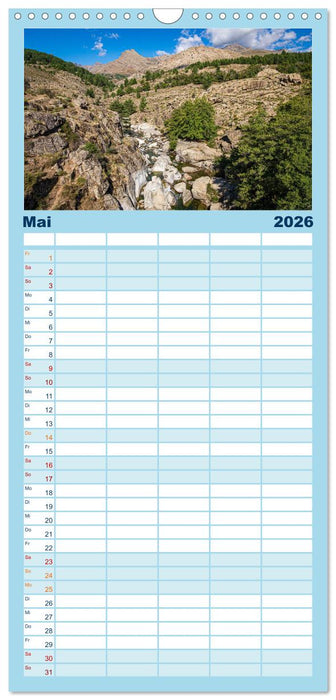 Korsika Wild und Frei (CALVENDO Familienplaner 2026)