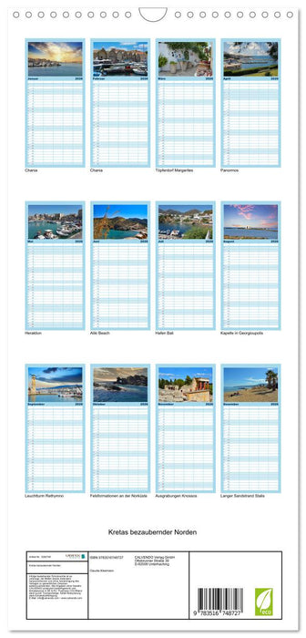 Kretas bezaubernder Norden (CALVENDO Familienplaner 2026)