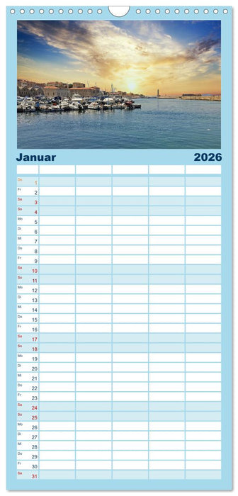 Kretas bezaubernder Norden (CALVENDO Familienplaner 2026)