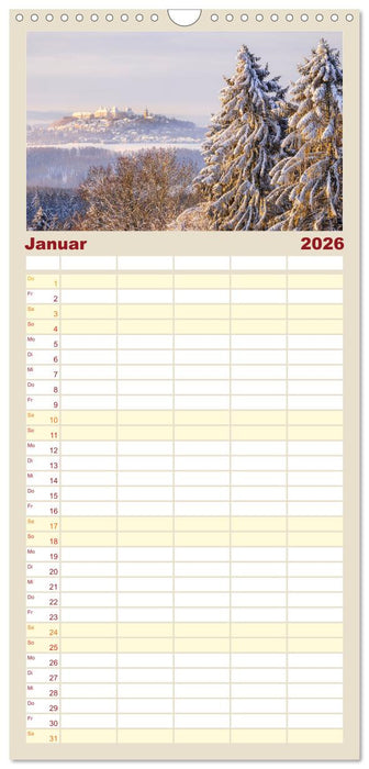 Stimmungsvolle Landschaften in Sachsen (CALVENDO Familienplaner 2026)