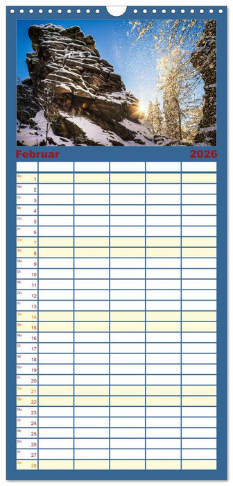 Stimmungsvolle Landschaften in Sachsen (CALVENDO Familienplaner 2026)