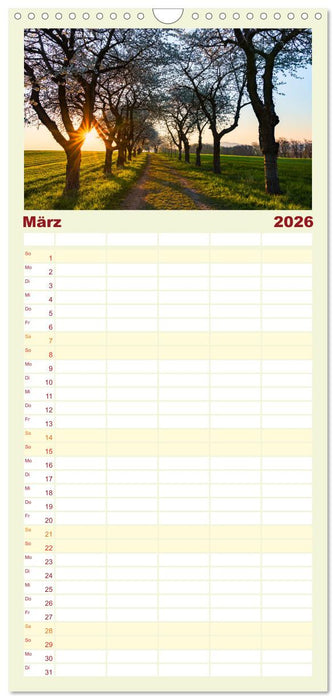 Stimmungsvolle Landschaften in Sachsen (CALVENDO Familienplaner 2026)