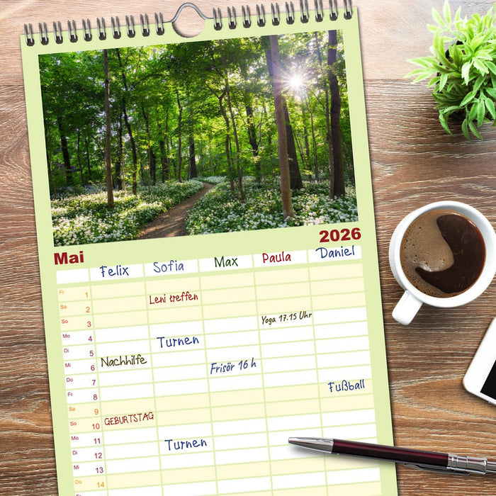 Stimmungsvolle Landschaften in Sachsen (CALVENDO Familienplaner 2026)