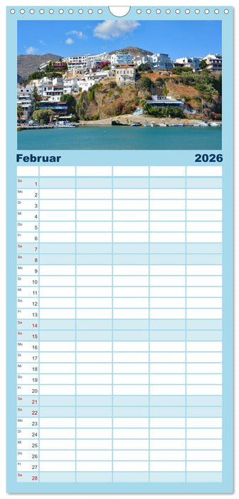 Kretas faszinierender Süden (CALVENDO Familienplaner 2026)