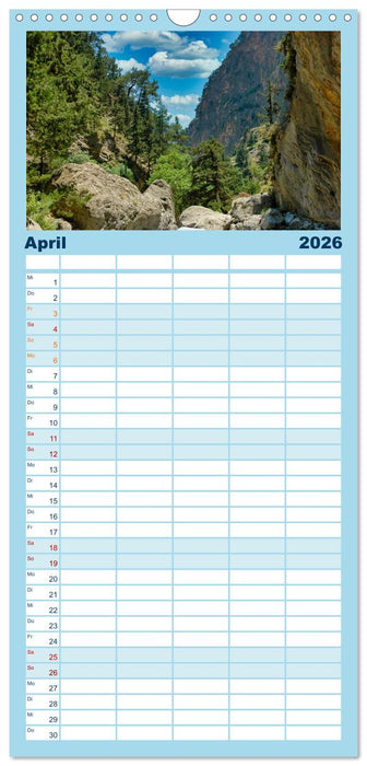 Kretas faszinierender Süden (CALVENDO Familienplaner 2026)