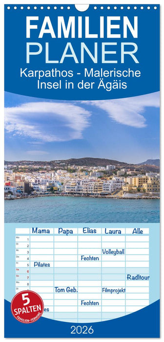 Karpathos - Malerische Insel in der Ägäis (CALVENDO Familienplaner 2026)