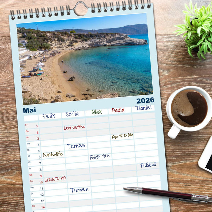 Karpathos - Malerische Insel in der Ägäis (CALVENDO Familienplaner 2026)