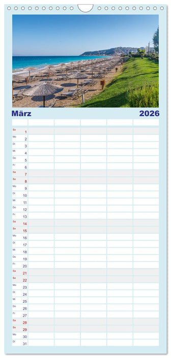 Strände der Insel Rhodos (CALVENDO Familienplaner 2026)