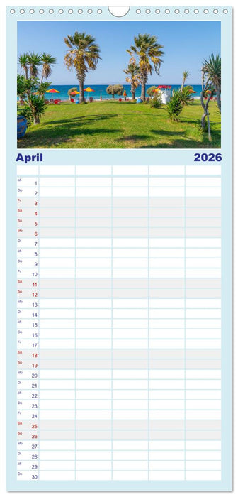 Strände der Insel Rhodos (CALVENDO Familienplaner 2026)