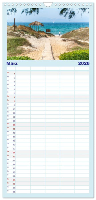 Insel Kos - Strände (CALVENDO Familienplaner 2026)