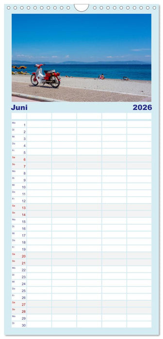 Insel Kos - Strände (CALVENDO Familienplaner 2026)