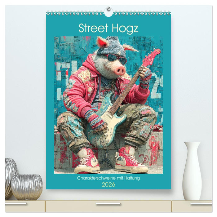 Street Hogz. Charakterschweine mit Haltung (CALVENDO Premium Wandkalender 2026)