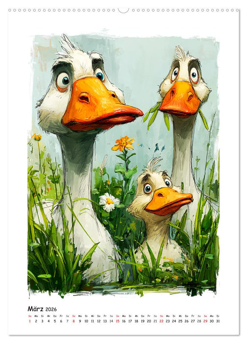 Glückliche Tiere. Ein lieblicher Kinderkalender (CALVENDO Wandkalender 2026)