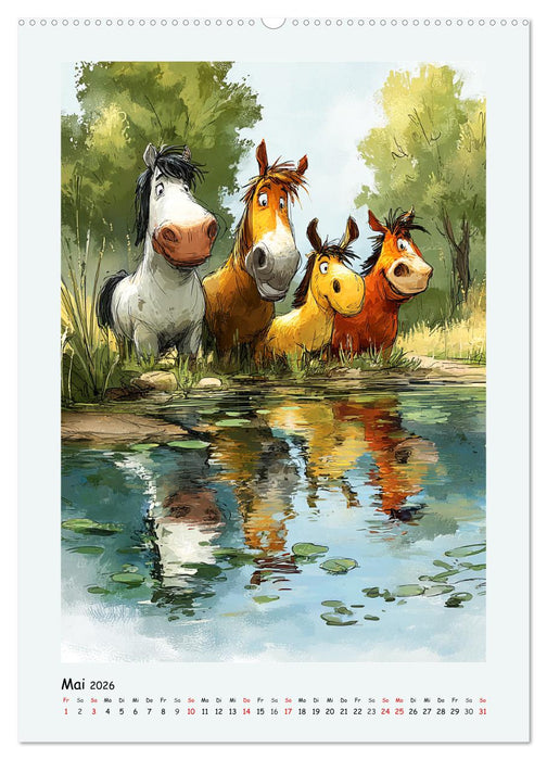 Glückliche Tiere. Ein lieblicher Kinderkalender (CALVENDO Wandkalender 2026)