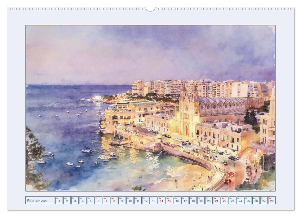 Malta - Perle im südlichen Mittelmeer (CALVENDO Wandkalender 2026)