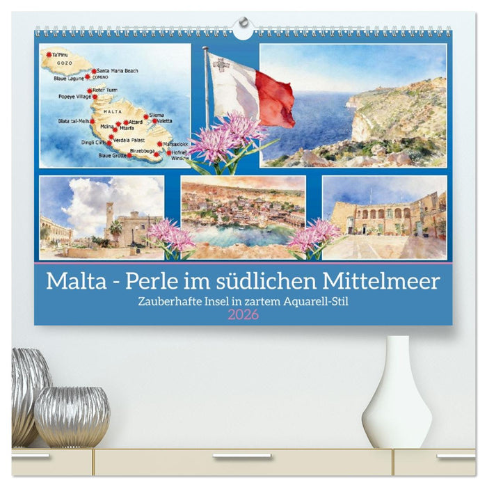 Malta - Perle im südlichen Mittelmeer (CALVENDO Premium Wandkalender 2026)