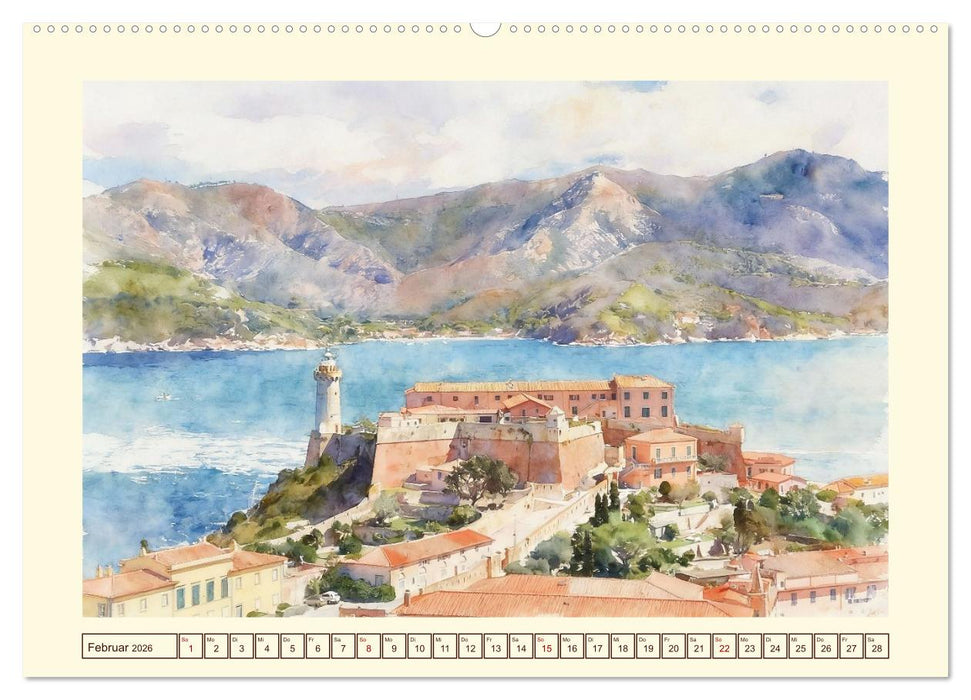 Elba - Insel imToskanischen Archipel (CALVENDO Premium Wandkalender 2026)