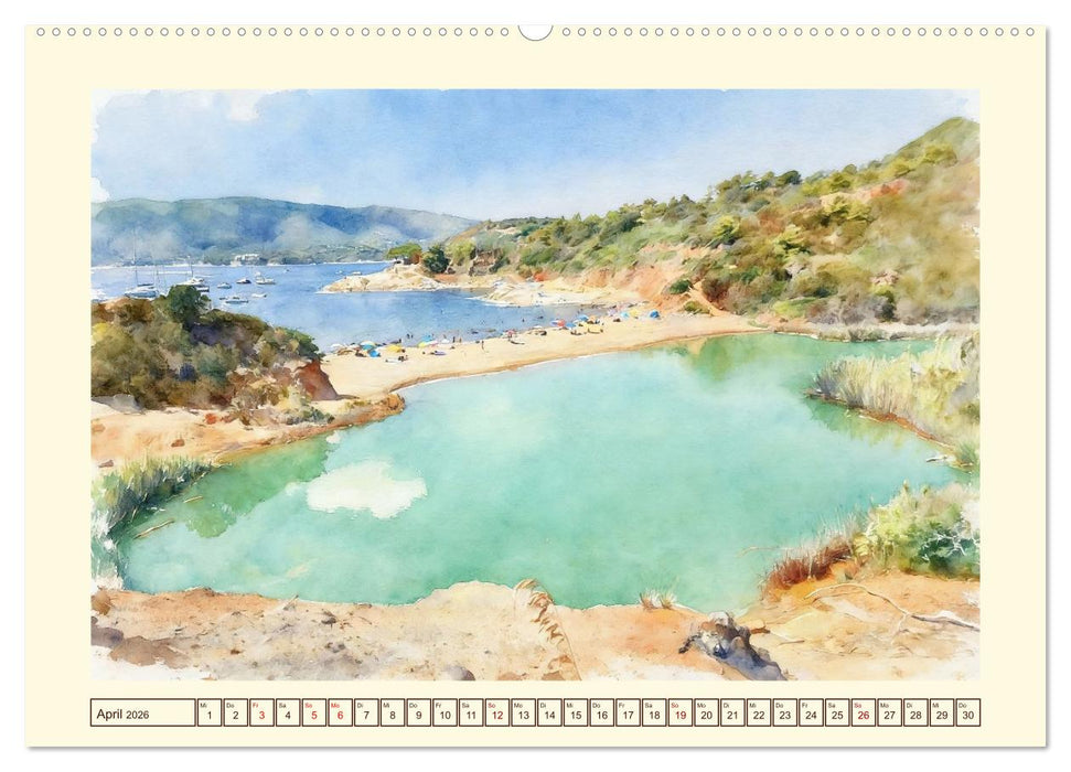 Elba - Insel imToskanischen Archipel (CALVENDO Premium Wandkalender 2026)