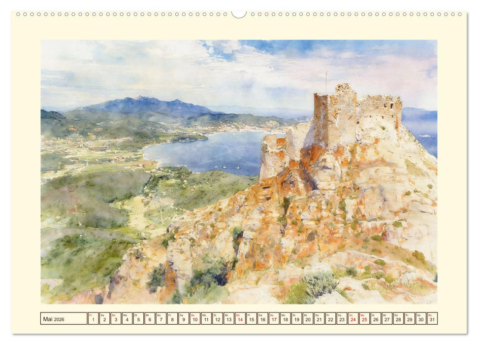 Elba - Insel imToskanischen Archipel (CALVENDO Premium Wandkalender 2026)