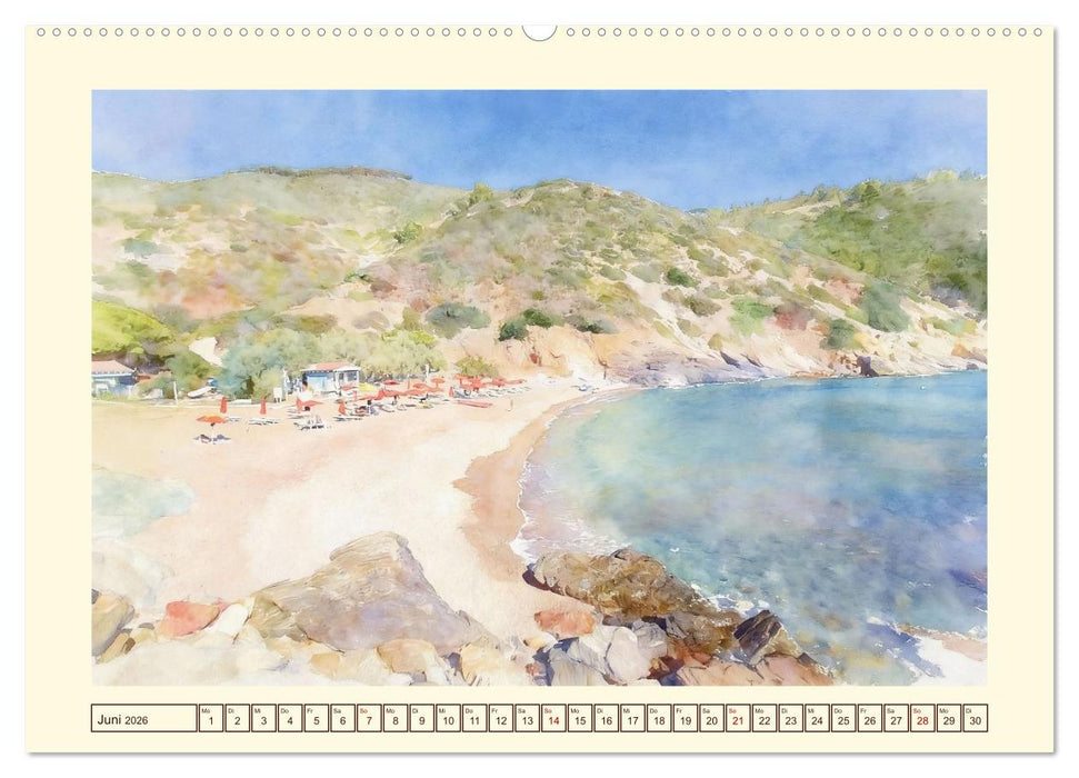 Elba - Insel imToskanischen Archipel (CALVENDO Premium Wandkalender 2026)