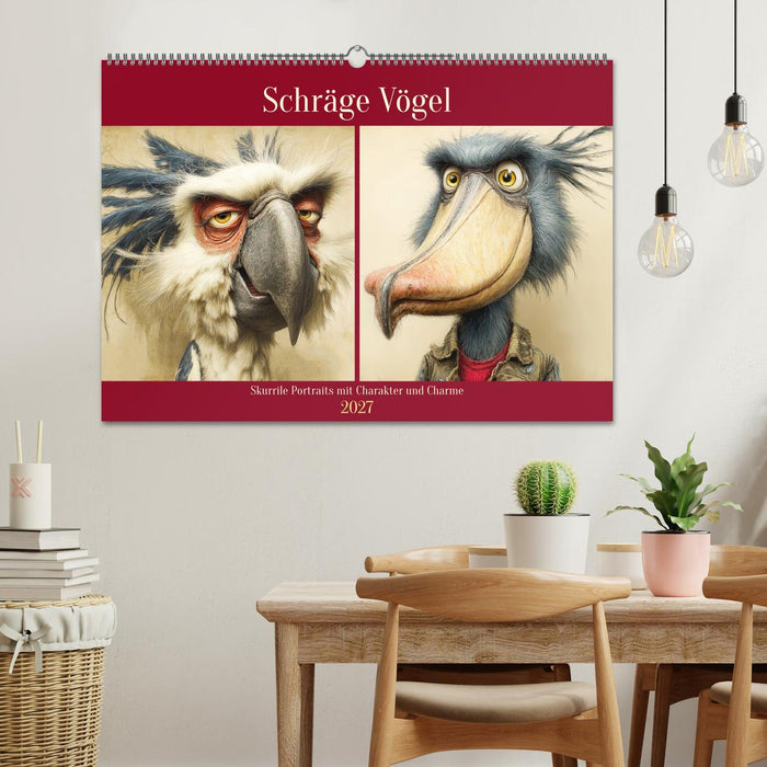 Schräge Vögel. Skurrile Portraits mit Charakter und Charme (CALVENDO Wandkalender 2027)