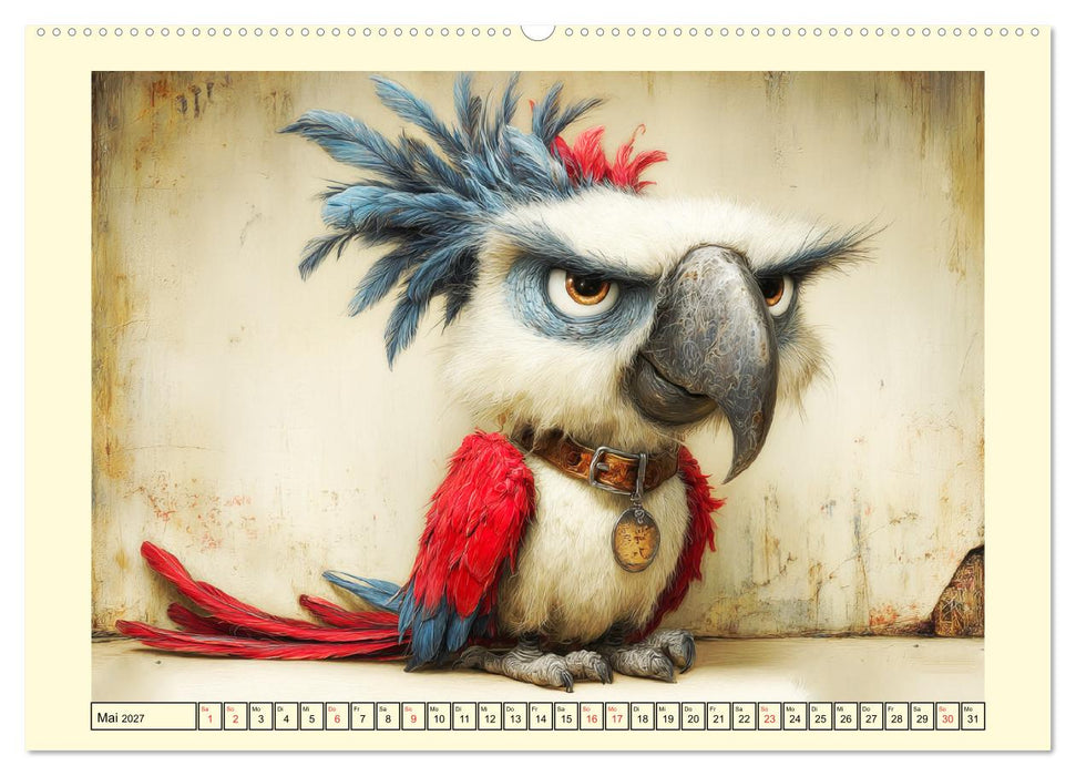 Schräge Vögel. Skurrile Portraits mit Charakter und Charme (CALVENDO Wandkalender 2027)