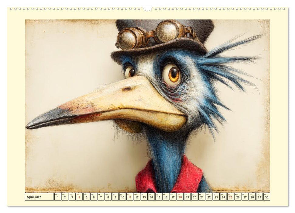 Schräge Vögel. Skurrile Portraits mit Charakter und Charme (CALVENDO Premium Wandkalender 2027)
