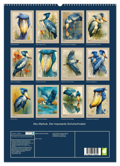 Abu Markub. Der imposante Schuhschnabel (CALVENDO Premium Wandkalender 2027)