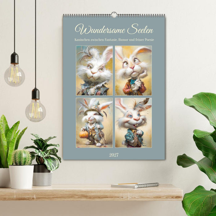 Wundersame Seelen. Kaninchen zwischen Fantasie, Humor und feiner Poesie (CALVENDO Wandkalender 2027)