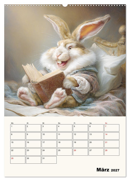 Wundersame Seelen. Kaninchen zwischen Fantasie, Humor und feiner Poesie (CALVENDO Wandkalender 2027)