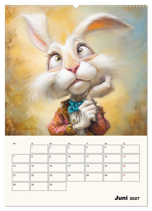 Wundersame Seelen. Kaninchen zwischen Fantasie, Humor und feiner Poesie (CALVENDO Wandkalender 2027)