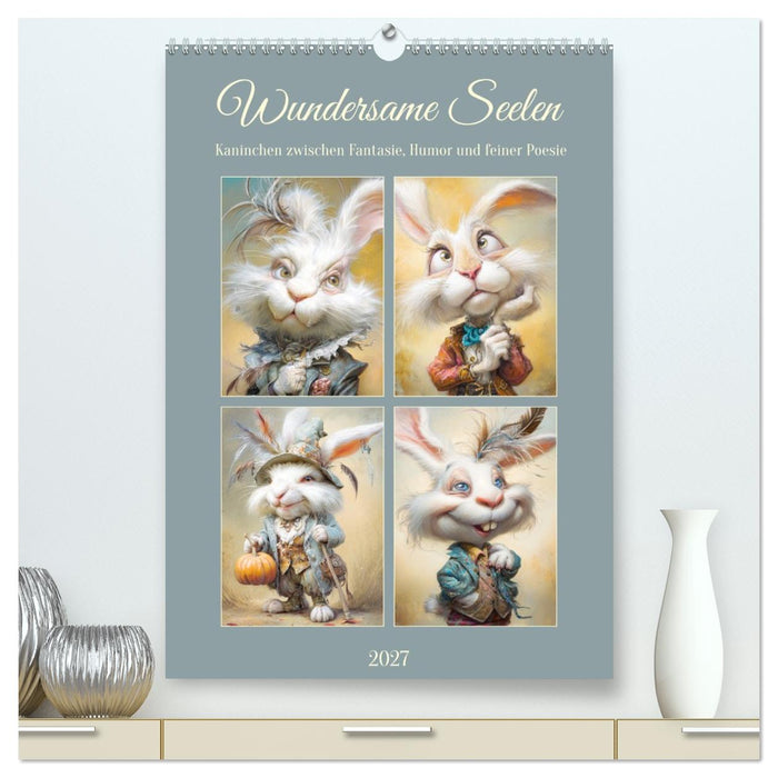 Wundersame Seelen. Kaninchen zwischen Fantasie, Humor und feiner Poesie (CALVENDO Premium Wandkalender 2027)