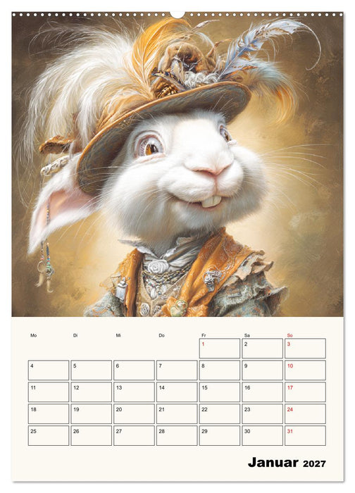 Wundersame Seelen. Kaninchen zwischen Fantasie, Humor und feiner Poesie (CALVENDO Premium Wandkalender 2027)