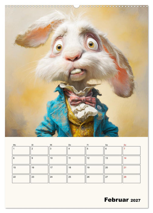Wundersame Seelen. Kaninchen zwischen Fantasie, Humor und feiner Poesie (CALVENDO Premium Wandkalender 2027)