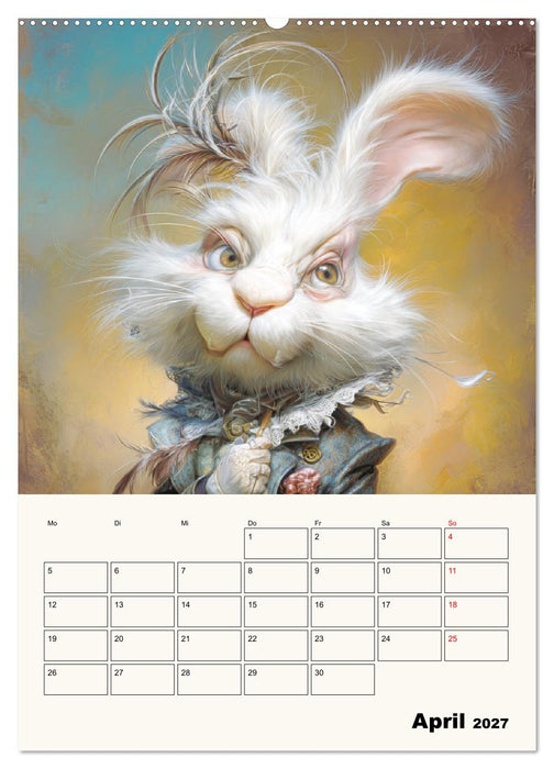 Wundersame Seelen. Kaninchen zwischen Fantasie, Humor und feiner Poesie (CALVENDO Premium Wandkalender 2027)